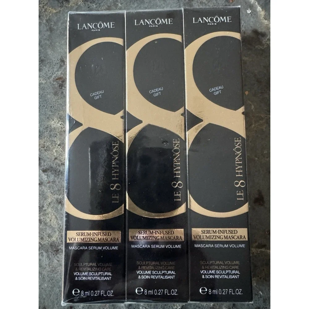 Lancome Le 8 Hypnose Mascara 01 Noir 8ml Full Size Lot of 3‎ New Gift Set